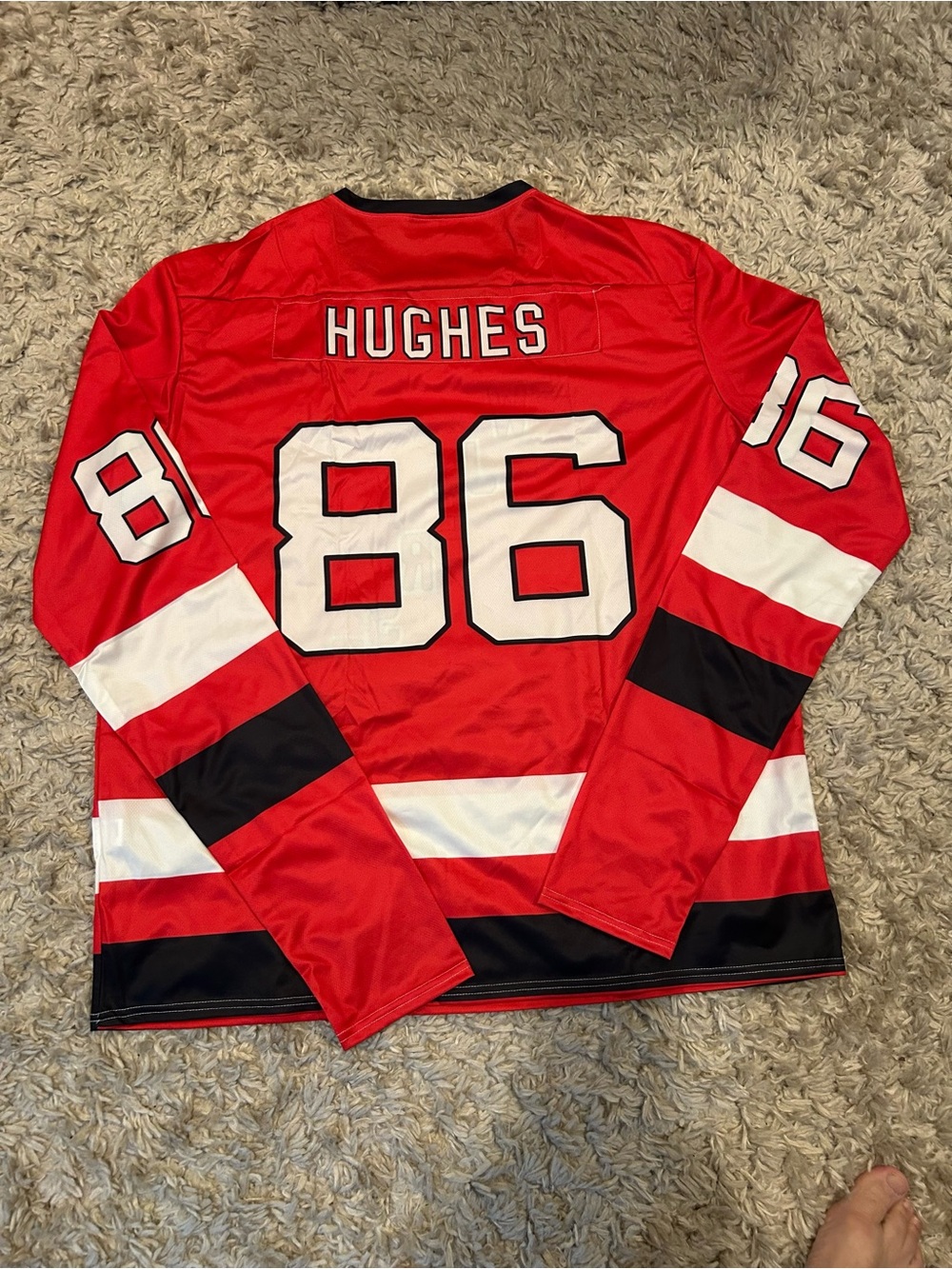 NJ DEVILS JACK HUGHES Home Jersey XXXL